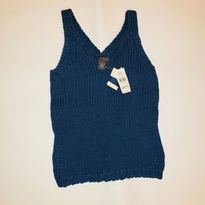 NWT Banana Republic Blue/Teal Knit Tank, Size XS